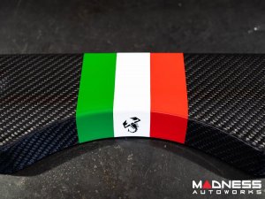 FIAT 500 Parcel Shelf - Carbon Fiber - Italian Racing Stripe w/ Black Scorpion  